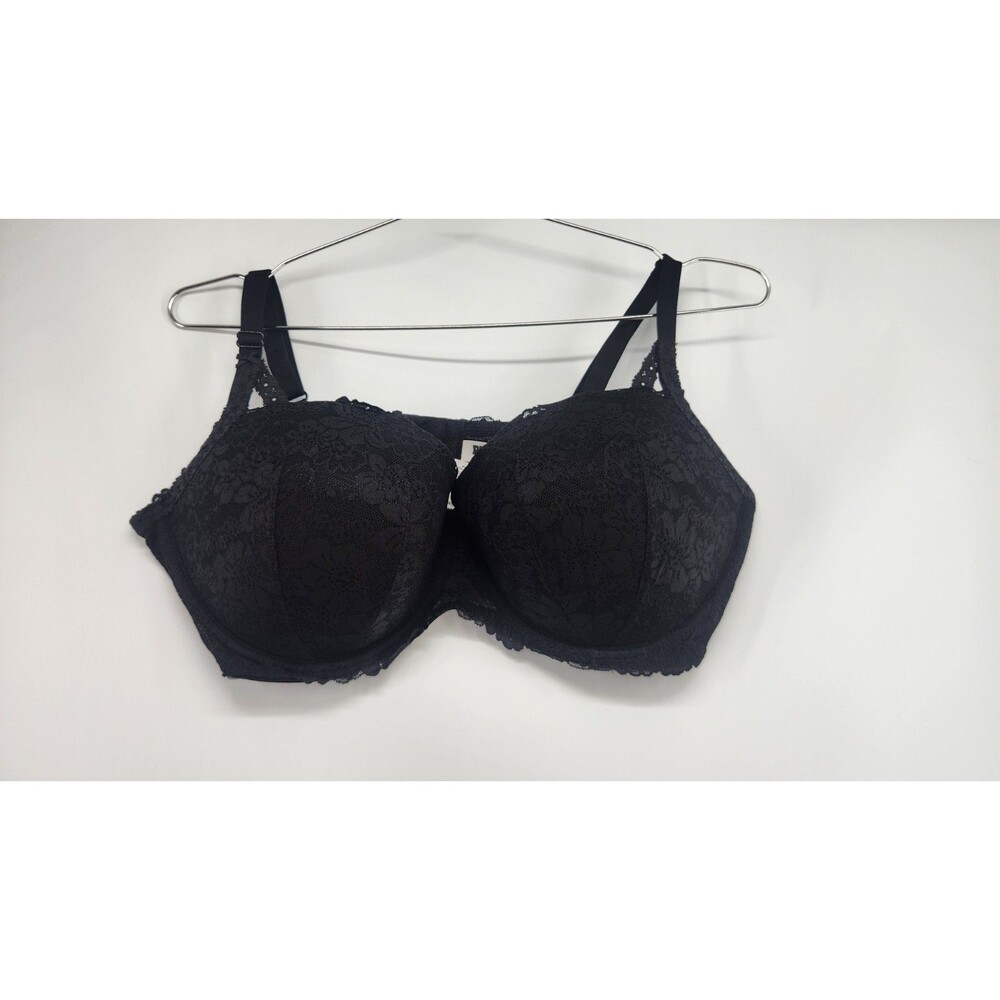 Victoria's Secret PINK 40D‎ Lace Black Wink Push-Up Balconette Bra NWT